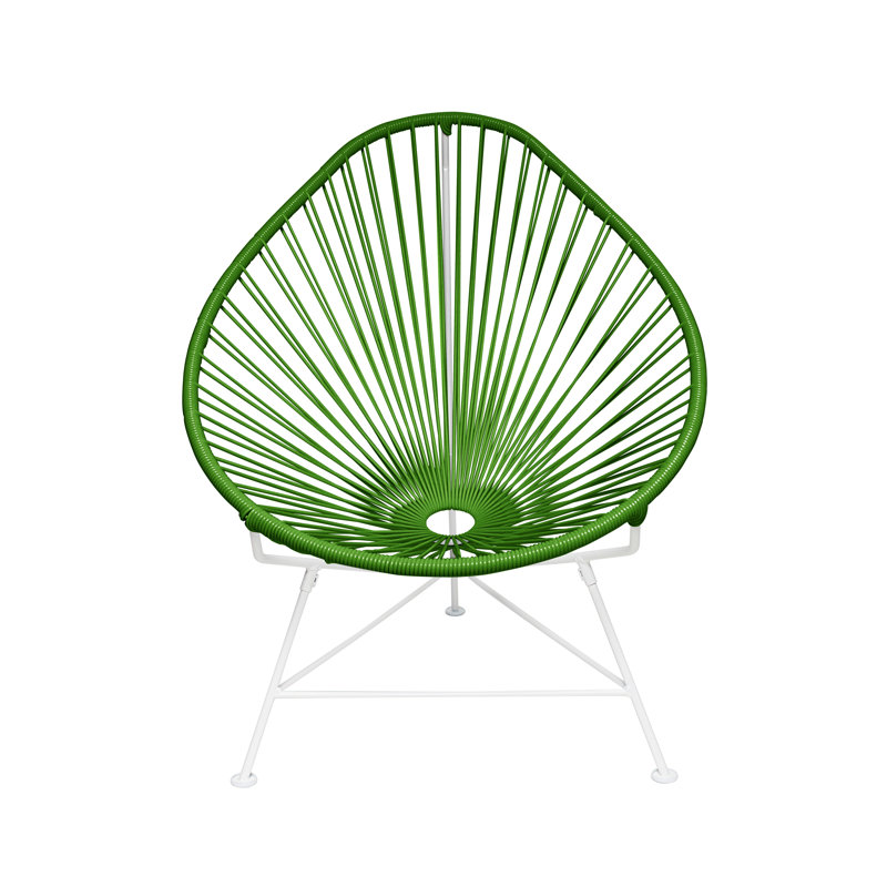 Outdoor Lounge Chair, Green/White