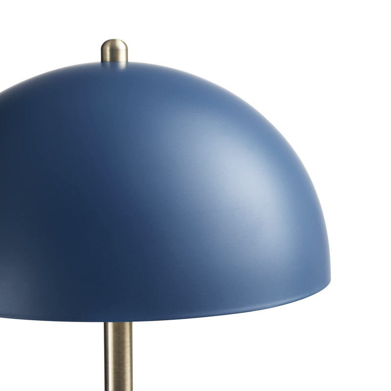 Lampe de bureau Luna - Design moderne et contemporain, abat-jour champignon, Bleu mat