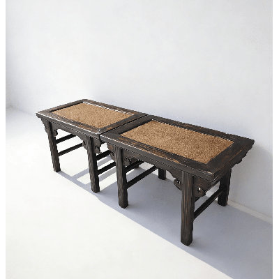 Pair of 19th Century Elm Side Tables