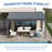 Patio Gazebo Lean to Wall Mounted Pergola with Sloping Galvanized Steel Roof-119606716-114253237