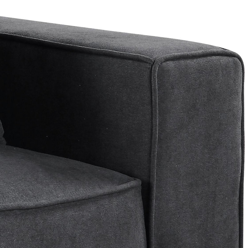 Chaise grise à dossier amovible avec support flexible et confortable
