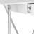 Levander Metal Base White Desk – Contemporary Chrome-Leg Minimalist Furniture for Home, or Office 