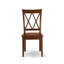 L'ensemble de table de salle à manger 3 pièces comprend 1 table de salle à manger et 2 chaises en bois d'acajou avec double dossier en X - finition acajou-941983532-941983533-941983531