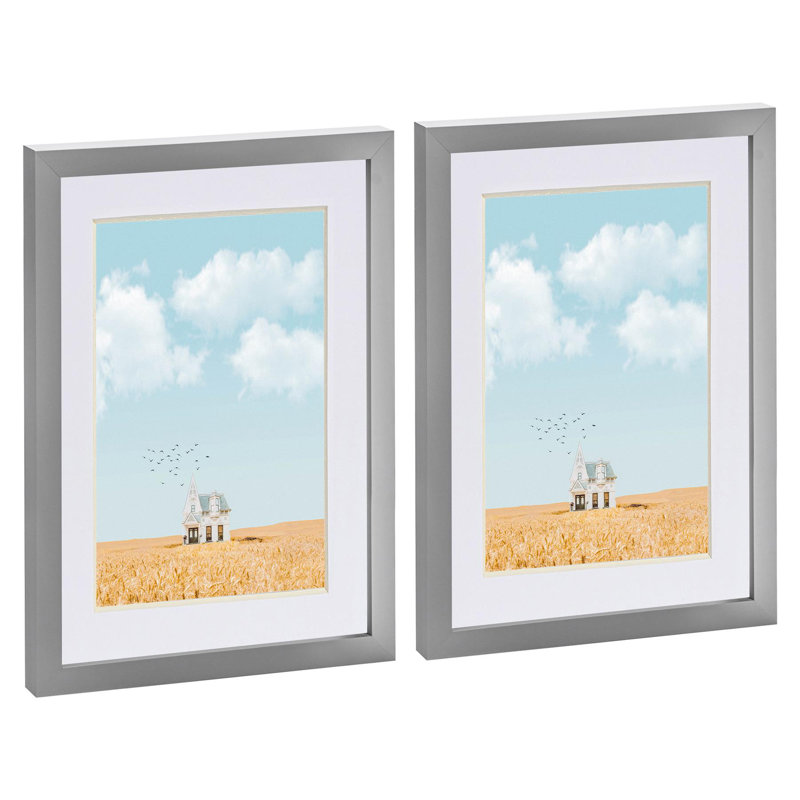 Photo Frames with A5 Mount - A4 (8" x 12") - Grey/White