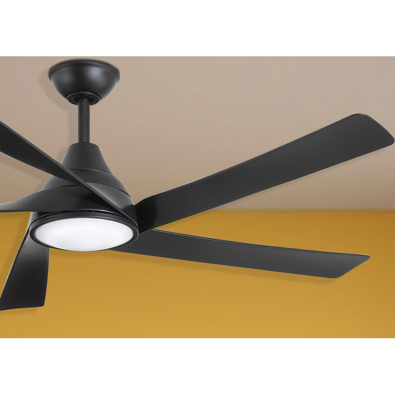 Minka Aire Transonic 56 Inch Ceiling Fan with LED Light Kit, Black
