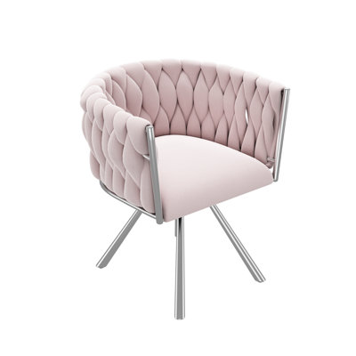 Authneil Velvet Metal Armchair