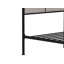 Base de lit simple tapissier en lin avec tête de lit et pied de lit en tissu-131097583