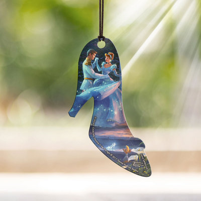 Disney Cinderella Glass Slipper, Thomas Kinkade Hanging Acrylic Shaped Print