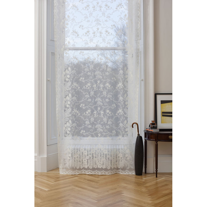 Ryland Cotton Blend Sheer Single Curtain Panel, 150 W x 320 D cm