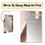 Subtil sophistication en rose exquis et or X - miroir mural décoratif à encre liquide, grand miroir rose, impression d'art en métal-294348596