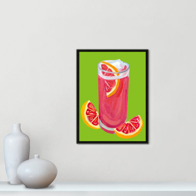Grapefruit Paloma Pistachio Print by Straker