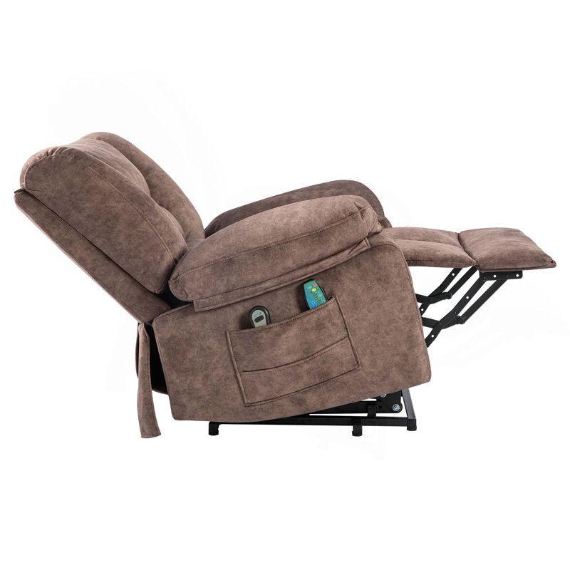 Fauteuil inclinable électrique Power Lift, Velours brun