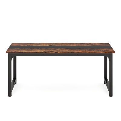 63" Large Modern Computer Desk For Home Office – Heavy Duty Writing Table With Steel Frame, Industrial Workstation With Spacious Desktop & Adjustable