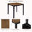 5 Piece Dining Table Set (Beige,Black,Oak)