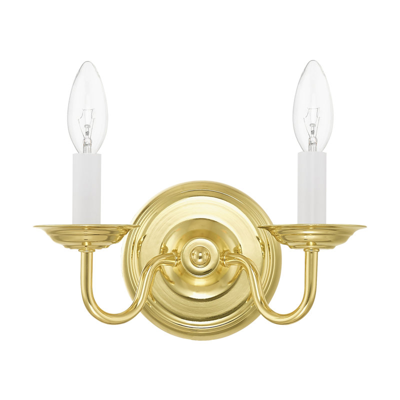 Benedetto Flush Mounted Sconce, Polished Brass