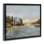 «Cabin at River's Edge», art mural encadré sur toile flottante, design par Amber Sterling