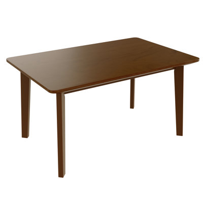 47" Solid Wood Rectangular Dining Table for 4, Rustic Farmhouse Kitchen Table with Tapered Legs