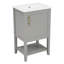 Meuble-lavabo de 20 po avec lavabo, armoire de salle de bain avec porte à fermeture douce, support de rangement et tablette ouverte, gris (ancien SKU: WF308492AAE / N725P220604E)-1837730055