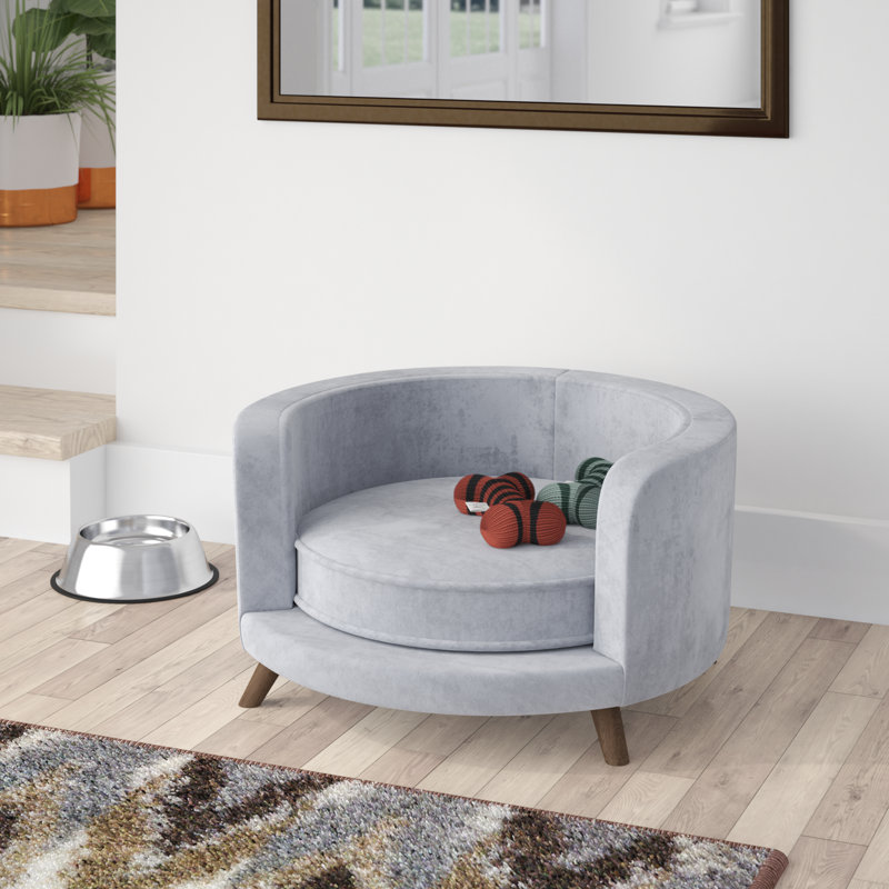 Polyester Pet Bed, Grey