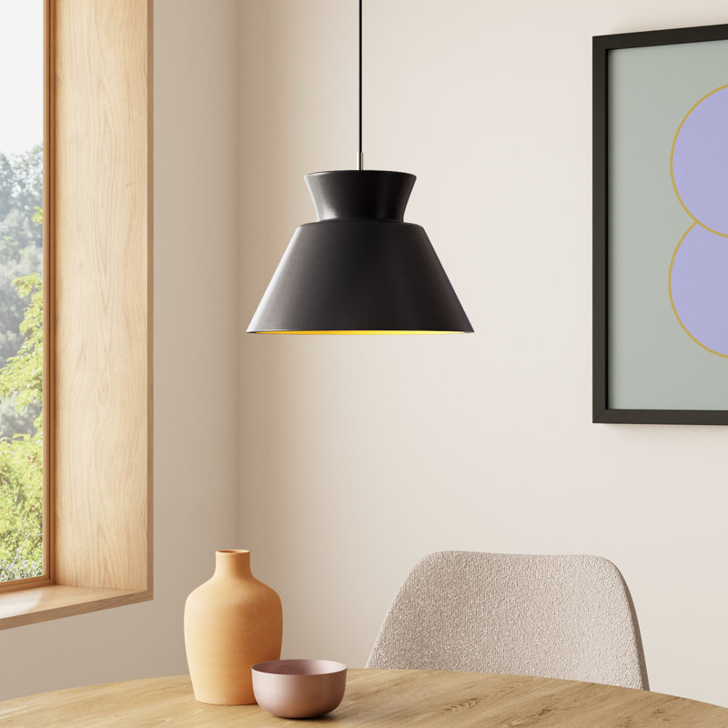 Logan 1 - Light Single Geometric Pendant- White Cord, LED (Integrated), Brushed Nickel, Antique Silver