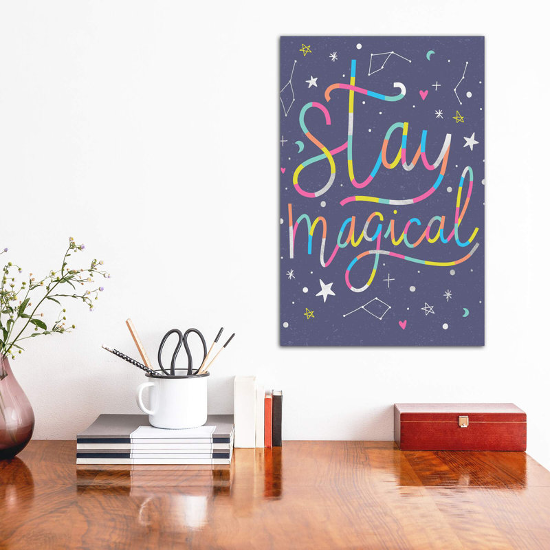 «Make Magic II» par Caroline Alfreds - impression d'art graphique, Pas de tapis, Toile tendue, H 12 po x l 8 po x P 0,75 po
