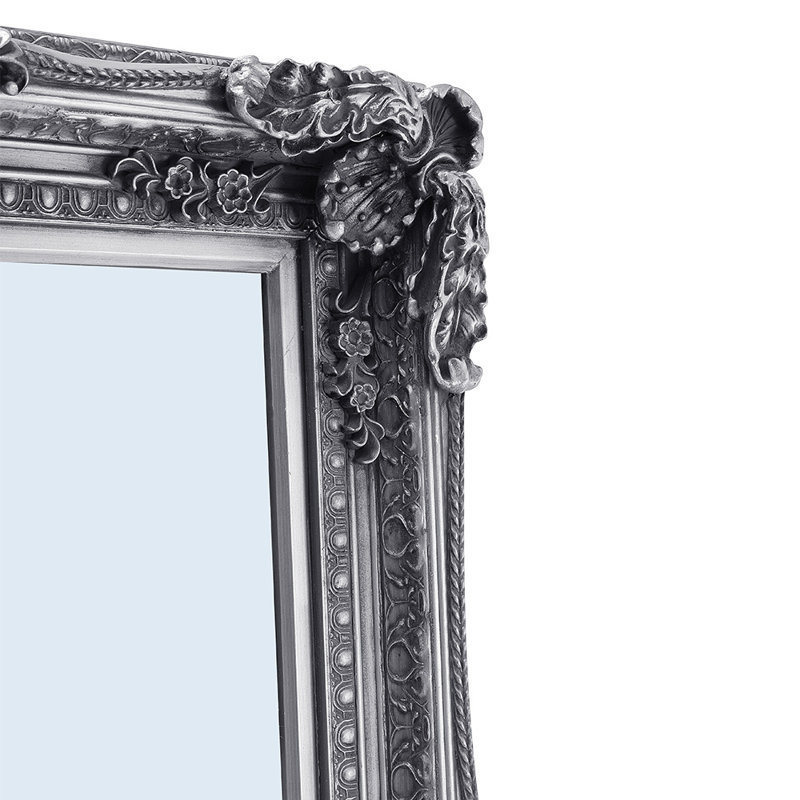 Dunmurry Solid Wood Arch Wall Mirror, Gray, 173cm H x 87cm W