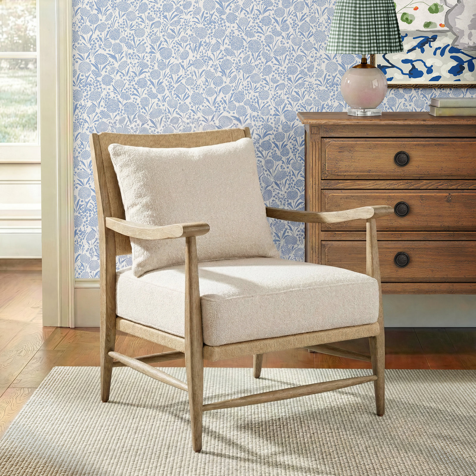 Oak Armchair, Crete Sand, Light Brown