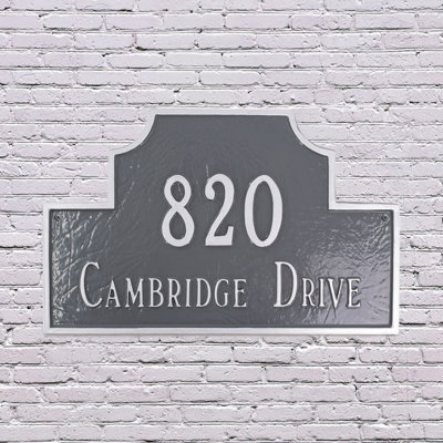 Plaque d’adresse murale sur 2 lignes beckford