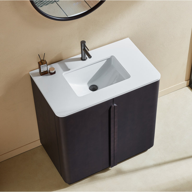 Parma 36" W Single Vanity, Espresso Oak