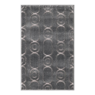 Latitude Run® Column Nikica Rug Gray and Silver