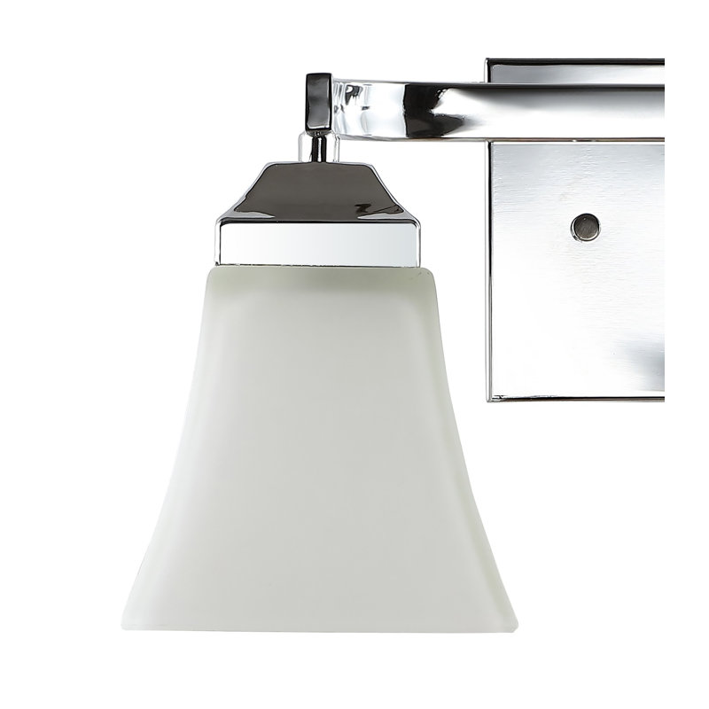 Rimini Iron/Glass Modern Cottage LED Vanity Light, Chrome, 2