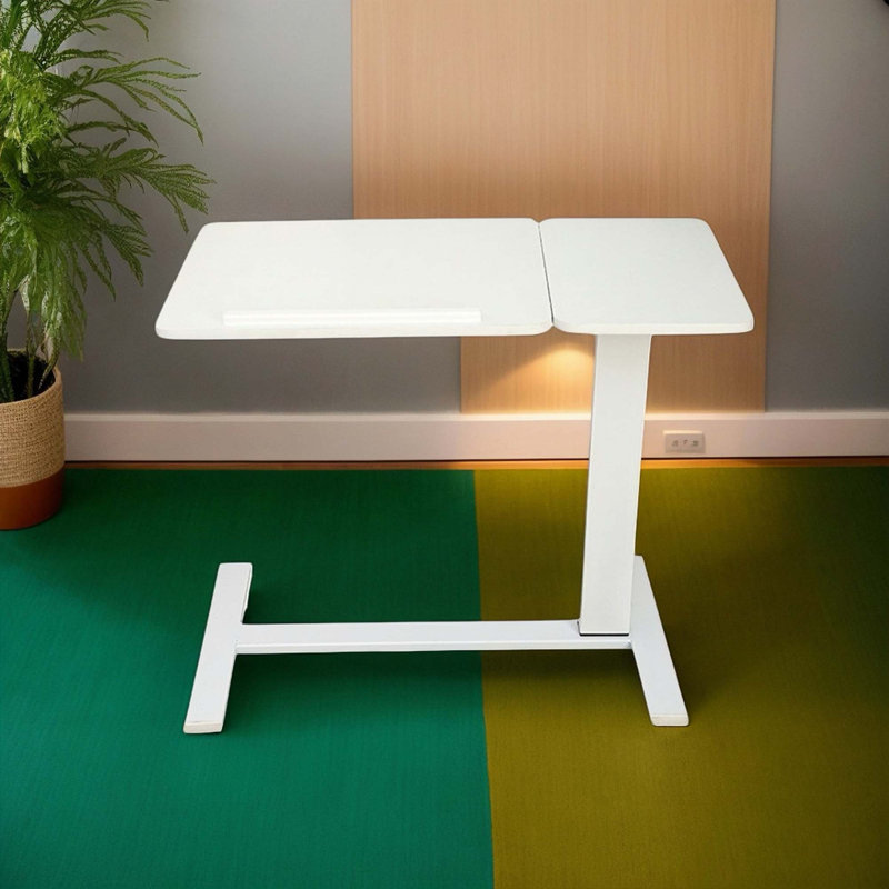 Table de chevet mobile pour ordinateur portable Table de chevet mobile sur roulettes, Blanc