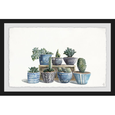 Patterned Pots - Single Picture Frame Painting