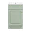 Meuble-lavabo 18 po avec lavabo, meuble-lavabo avec tablette de porte et tablette réglable, vert clair