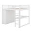 Lit mezzanine double avec bureau, tablettes et tiroirs-108395845