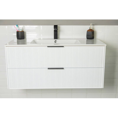 Meuble-lavabo 36 po avec lavabo en porcelaine intégré Celeste