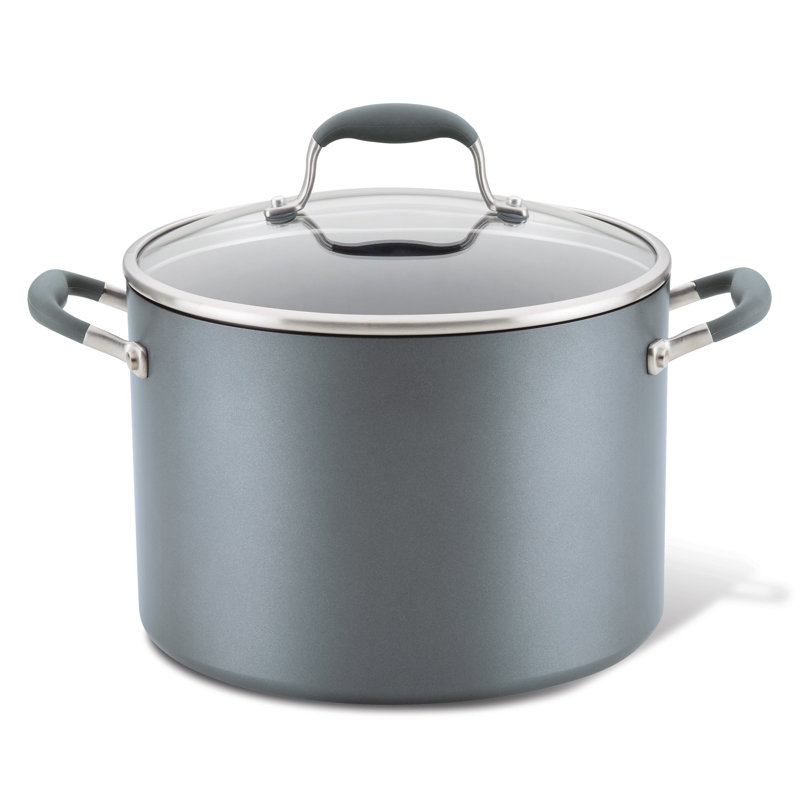 Anolon Advanced Home Hard Anodized Nonstick Stockpot With Lid, 10 Quart, Onyx