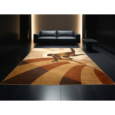 Tapis arc-en-ciel doux moelleux Adriel