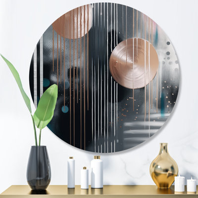 Whispers Of Marble III - Abstract Marble Round Wall Art on Metal