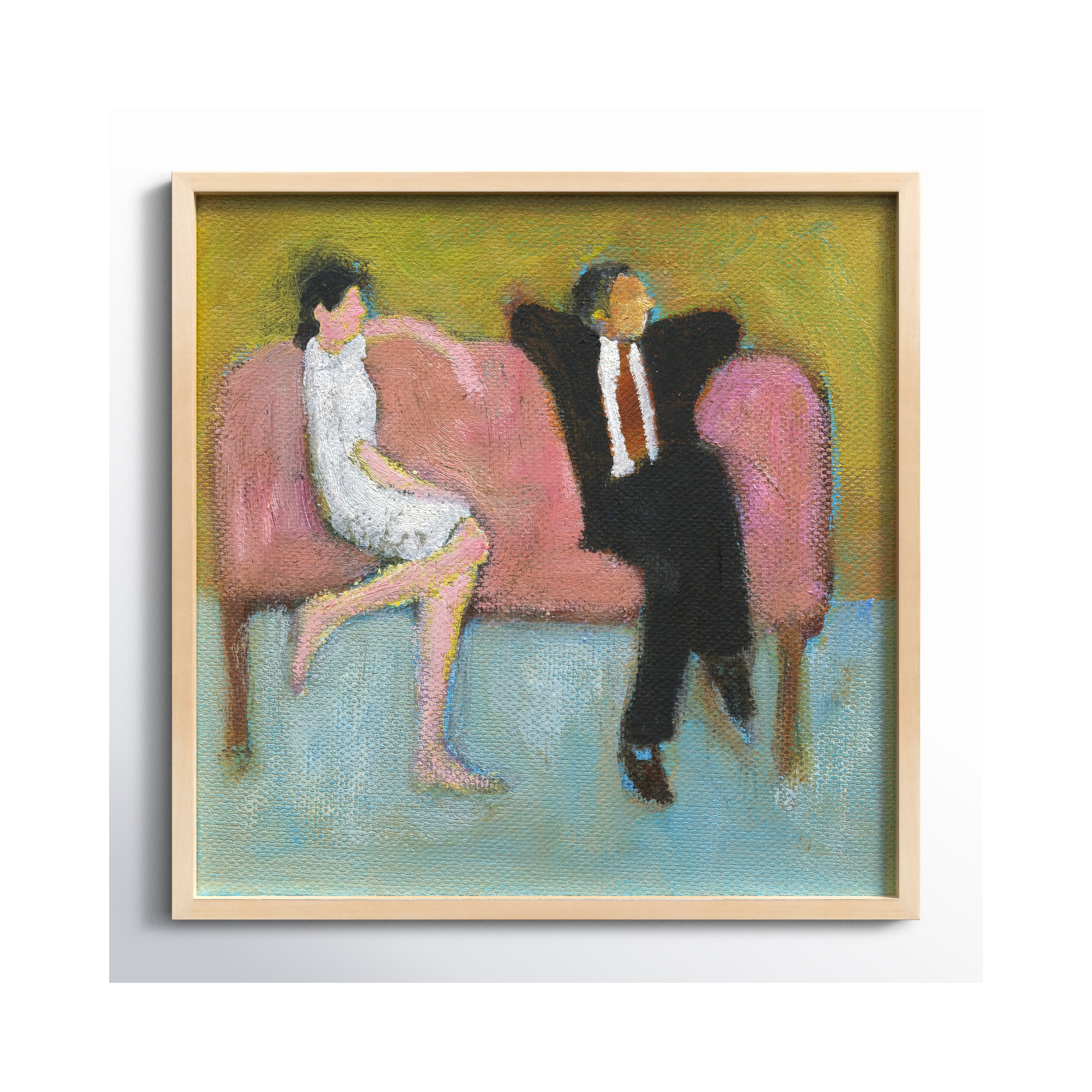 The Pink Couch by Simon Schneiderman, Brown, 24" H x 24" W x 1.25" D
