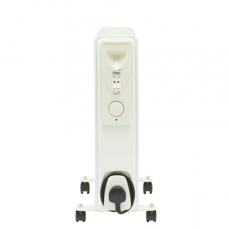 NeoDirect Electric Radiator Space Heater, White, 48cm H x 24cm W x 54cm D