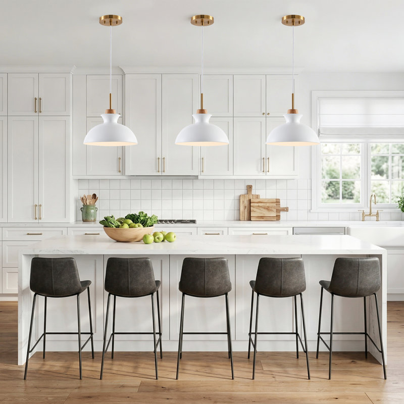 1 - Light Single Pendant, White