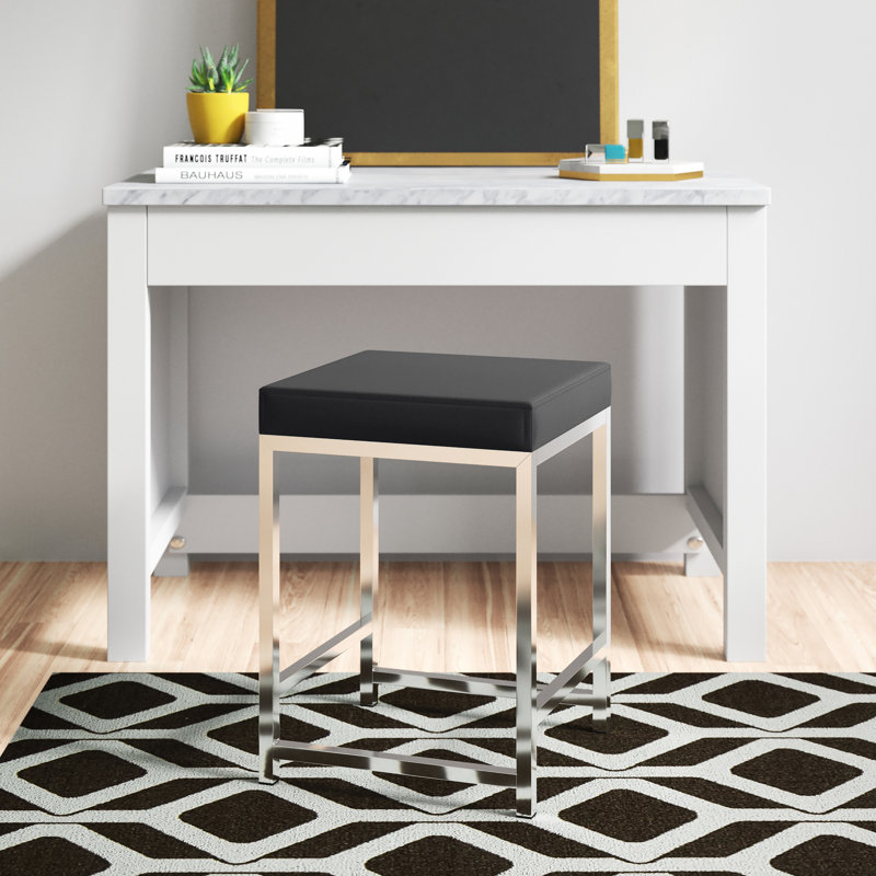 Tabouret de coiffeuse Ashlyn, Gris foncé