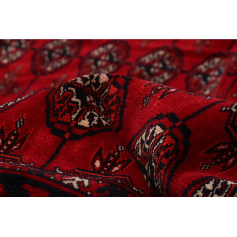 Tapis rouge nouvel âge en laine 4 pi 1 po x 5 pi 11 po One-of-a-Kind