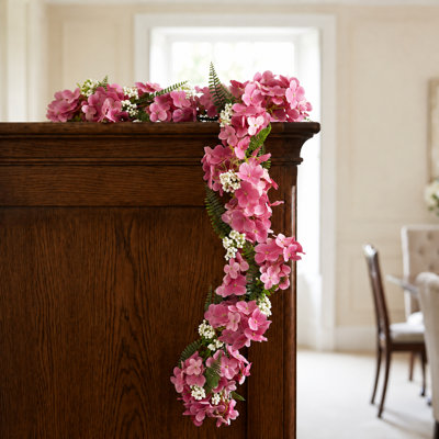 Hanging Plants 30 cm in. Lighted Fresh Faux Artificial Cherry Blossom Garland