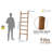 Gracie Oaks 6.4ft Wooden Blanket Ladder,24in Wide-80078268