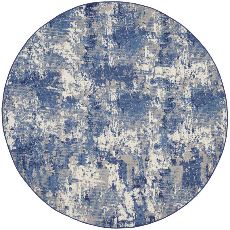 Cloree Abstract Area Rug, Round 8'