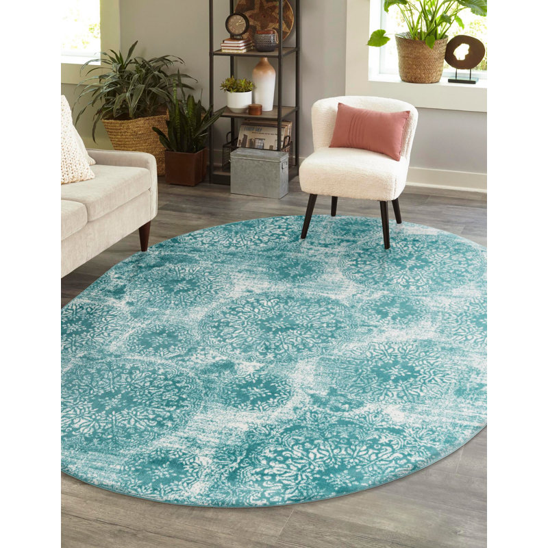 Coblitz Abstract Indoor Rug, Oval 7'10" x 10'
