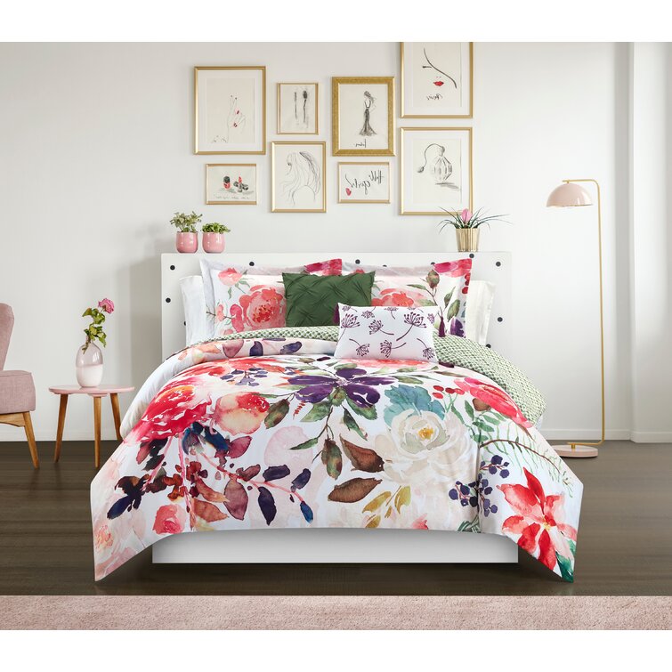 Guthmar Microfiber Floral Comforter Set