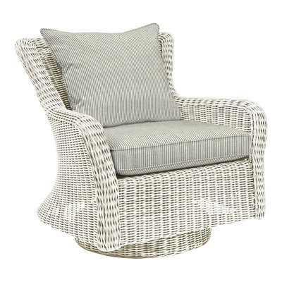Sag Harbor Swivel Rocking Chair with Cushions 